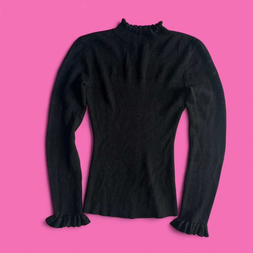 Fashion nova black ruffle sweater